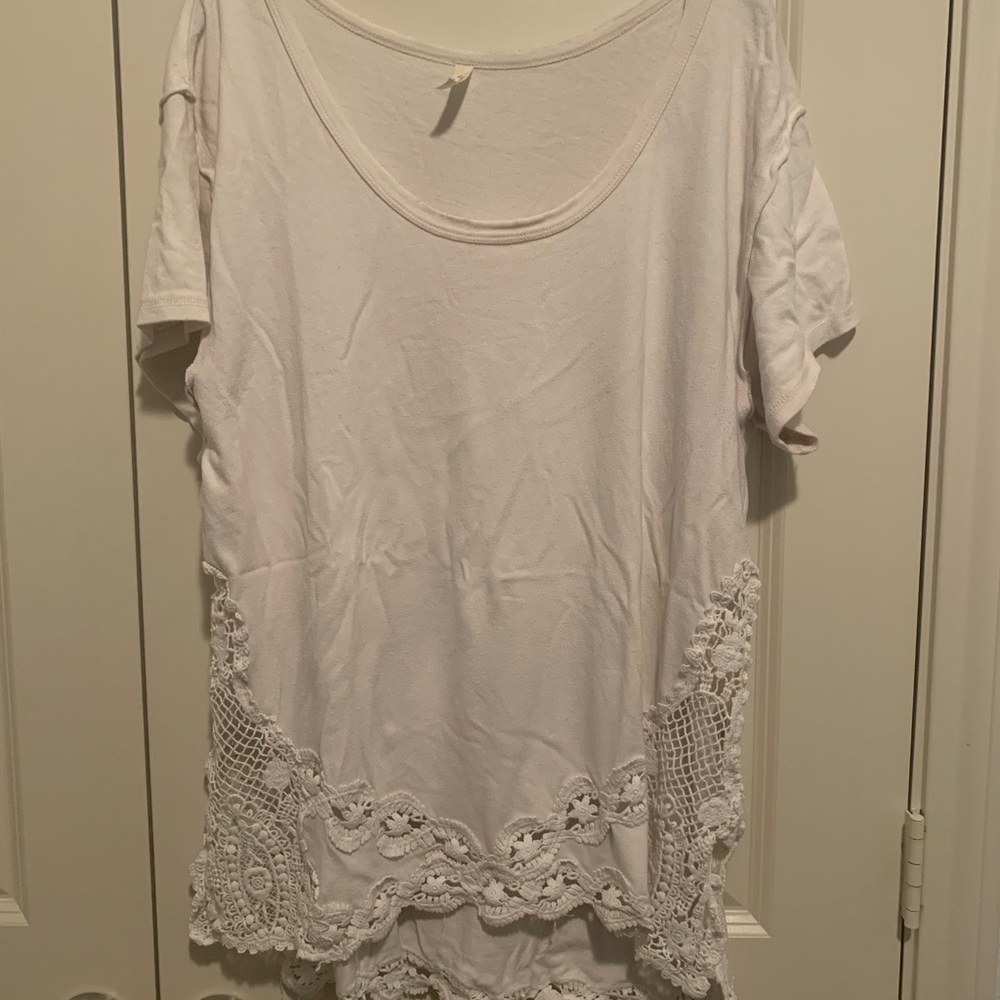 Free people white T-shirt